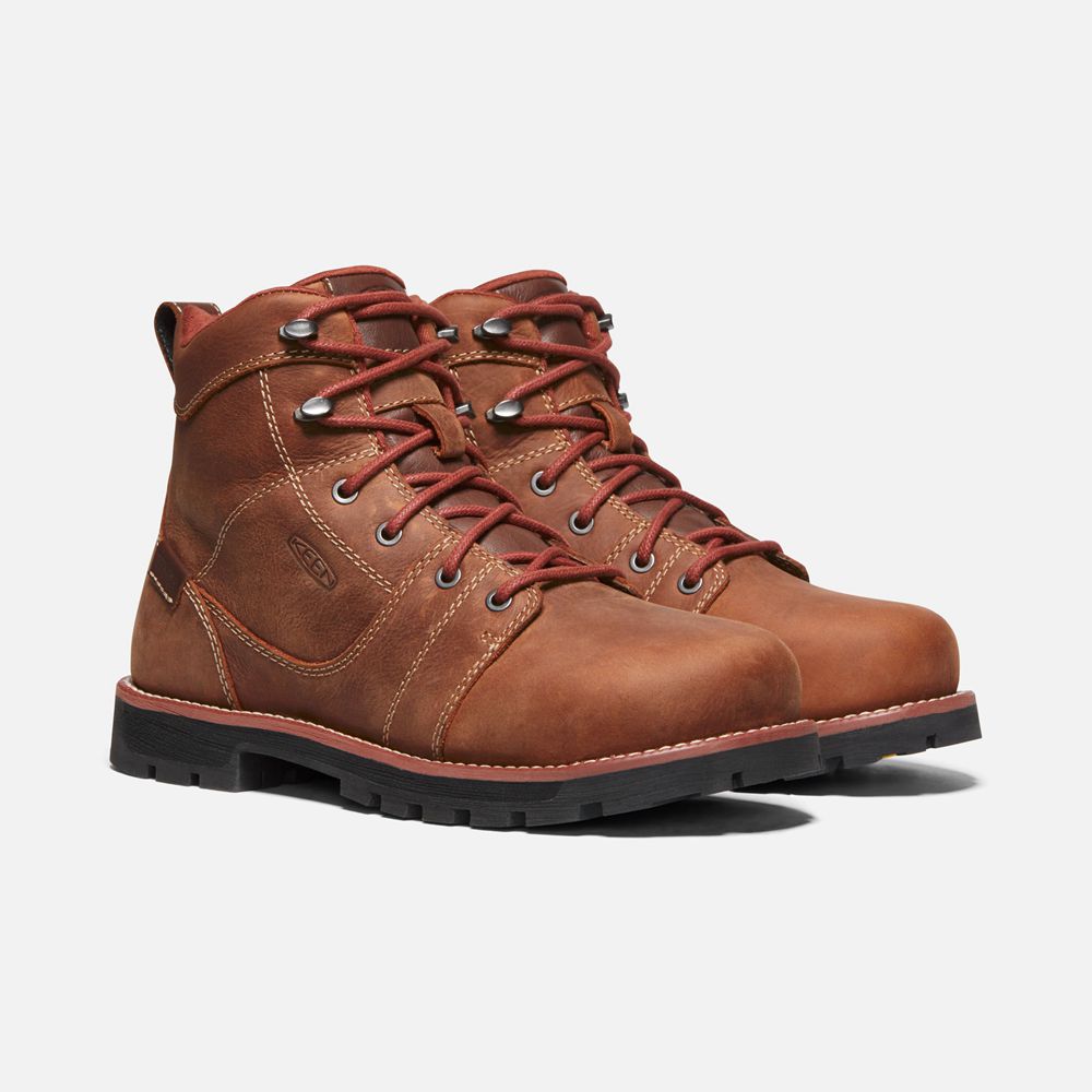 Botte de Travail Keen Femme Marron | Seattle 6\" Waterproof (Aluminum Toe) | ASILY-9481